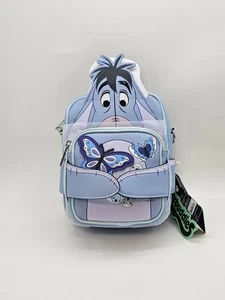 Tracolla Loungefly Disney Eeyore con portamonete rimovibile/reversibile nuova con etichette - Foto 1 di 16