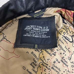Vintage USAF Jacke Flieger Leder Typ A-2 Gr. 3XL Fliegerjacke NSN 8415 - Bild 1 von 10