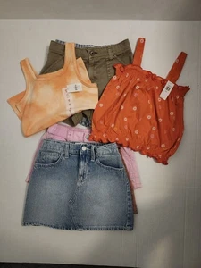 Girl's Lot Of Old Navy Shorts Bottoms Skirt Size 8 Lot Of 9 - Picture 1 of 7