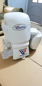 14oz Winning Boxhandschuhe MS-600 Lace Type Pro Sparring Gloves weiß - Bild 1 von 7
