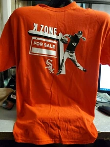 CHICAGO White Sox Print T SHIRT Sz XL CHRIS SALE #49 Pitcher K ZONE For Sale Red - Picture 1 of 5