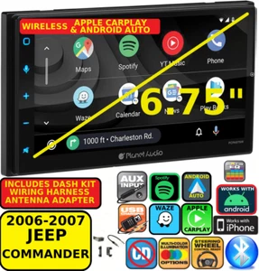06-07 JEEP COMMANDER WIRELESS APPLE CARPLAY ANDROID AUTO NAVIGATION CAR STEREO - Bild 1 von 11