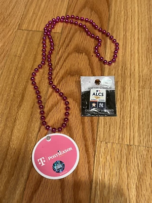 2024 NY Yankees World Series Playoffs Necklace SGA + 2022 ALCS Championship Pin - Image 1 of 3