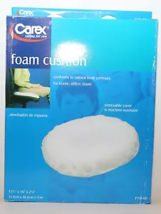 Carex Health Brands White Foam Cushion with Removable Cushion Cover NIB - Picture 1 of 2