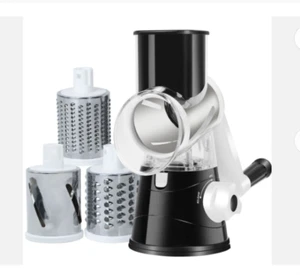 Manual Rotary Cheese Grater with Vegetable Slicer Shredder Drum Tools Kitchen - Picture 1 of 4