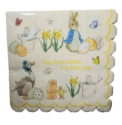 Beatrix Potter Peter Rabbit Hop Little Rabbit Paper Napkins 20 Count Pkg - Image 1 of 4