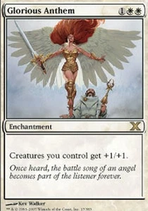 4 * Antienne Glorieuse - 4 * Glorious Anthem - Black Borders - Magic Mtg - Picture 1 of 1