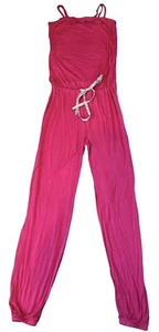 Katie J NYC  Tween Girls Pink Adjustable Spaghetti Strap  Jumpsuit Size XL(14) - Picture 1 of 4