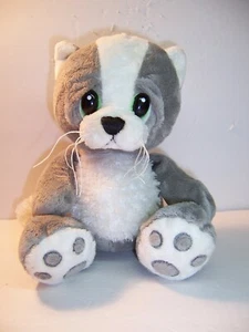 Ganz Heart Tuggers Cat Gray White Plush Stuffed - RARE VHTF 11" - Ex. - Picture 1 of 6