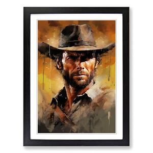 Clint Eastwood stampa arte da parete azione tela incorniciata immagine decorazione poster - Foto 1 di 8