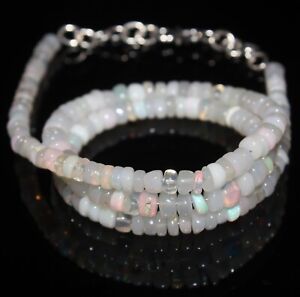 A+++ Natural Ethiopian Opal Beads Necklace 65 Carat 16 Inch Loose Gemstone AJ55