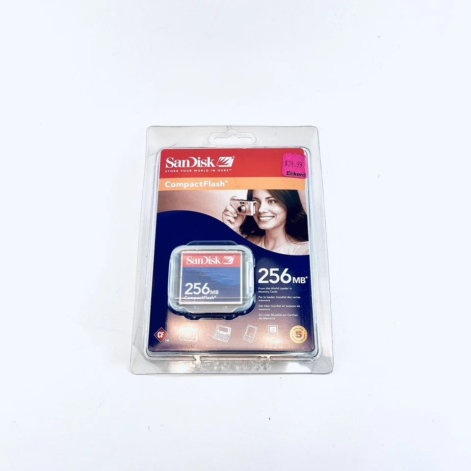 New Sandisk 256 MB CompactFlash CF Card (SDCFB-256-A10A) - SHIPS FREE! - Image 1 of 2