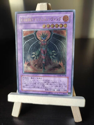 Yu-Gi-Oh Böser HELD Inferno Wing Ultimate Rare GLAS-JP038 Japanisch Evil HERO - Bild 1 von 3