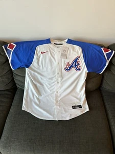 Nike Authentic Atlanta Braves City Connect Baseball Jersey White Men’s Size: L - Picture 1 of 5