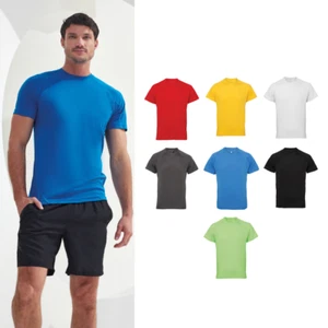 TriDri Men's Panelled Tech Tee (TR011) - Sports Fitness Gym Training Running Tee - Picture 1 of 19
