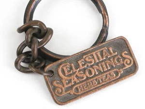 Llavero Vintage Condimentos Celestiales Hierba Té Logo Original Años 80 Cobre - Imagen 1 de 4