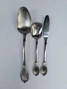 Vintage ONEIDA Achievement 18-8 Giappone Servizio Cucchiaio Acciaio Inox Conchiglia - Foto 1 di 5