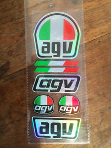 AGV Crash Helmet Holographic Reflective Foil Stickers/Decals