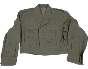 XSmall Authentic Belgian Belgium Army Field Ike Jacket Olive OD Eisenhower wool - Picture 1 of 6