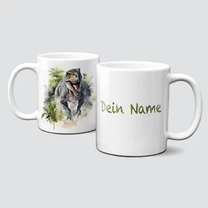 oh-cuptastic-Tasse-T-Rex-Dinosaurus Rex-blau-Angriff-Personalsierbar-LT-1162 - Bild 1 von 1