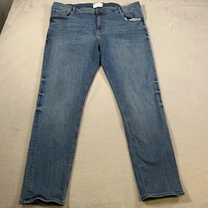 Asos Design Jeans Mens 42x32 Blue Regular Tapered Mid Rise Medium Wash Denim - Picture 1 of 10