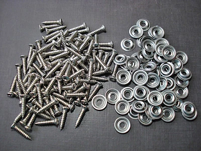 100 pcs #8 x 3/4" w/#6 head stainless door panel screws Pontiac Buick Oldsmobile - Image 1 of 3