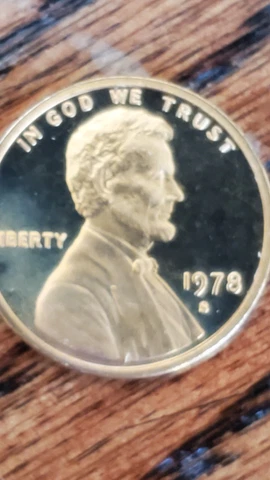 1978 S Proof Lincoln Penny - 1 US Cent - From US Mint Proof Set - Great Shine! Cover
