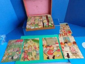 ANTIKES HOLZBLOCK PUZZLE IN OVP - MADE IN GERMANY ANFANG 1900er - Bild 1 von 9