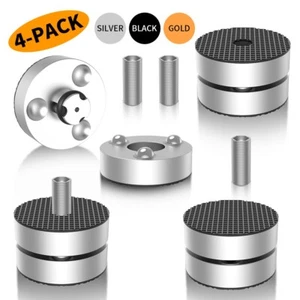 4 zestawy Aluminiowy głośnik HiFi Gramofon Izolacja Stojak Nóżki Podkładka Stalowa kula - Zdjęcie 1 z 17