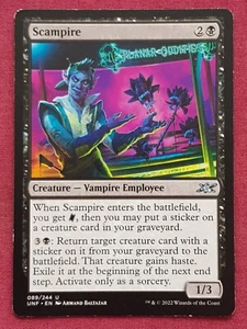 Magic The Gathering UNFINITY SCAMPIRE black card MTG - Picture 1 of 2