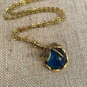 Vintage Inspired Bohemian Dragonfly Blue Pendant Necklace Jewelry Women Gift - Picture 1 of 4