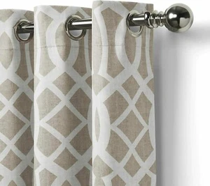 Elrene Home Fashions Darkening Rod Pocket Window 1 Panel Harper 52"W x 95"L - Picture 1 of 3