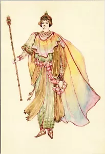 Art Postcard Masker No 31 Costume 1914 Tales of Chaucer Comus Pageant Mardi Gras - Picture 1 of 3