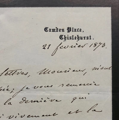 Touchante lettre de l'Impératrice EUGÉNIE après le décès de Napoléon III - Photo 1/2
