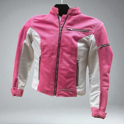 FirstGear Women's Sz S Pink Contour Mesh Jacket Padded Armor Motorcycle Safety - Image 1 of 4