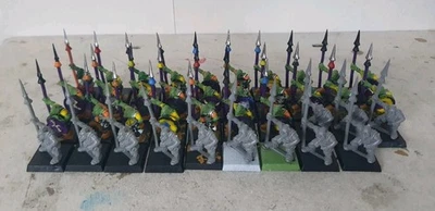 Warhammer Fantasy Old World Night Goblin Spearmen X 39 4th Ed Monopose Plastic - Image 1 of 4