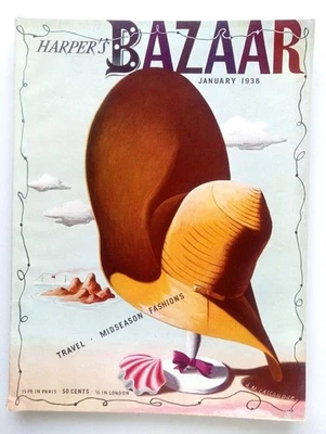 Harper's Bazaar Magazine January 1938 - Imagem 1 de 4