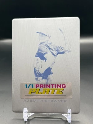 2024 Leaf Trinity AJ Smith-Shawver #5 Black Printing Plate 1/1 Braves - Image 1 of 2