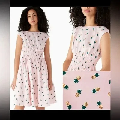 Kate Spade Blaire платье розовый ананас фрукты печати средний $228 - Изображение 1 из 4