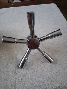 Gun Safe Handle- 5 Spoke Chrome Handle - Picture 1 of 7