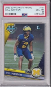 2023 Bowman Chrome University Will Johnson #157 PSA 10 - Bild 1 von 1