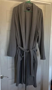 Lands' End Morgenmantel Herren XL grau Fleece Gürtel Schalkragen Bademantel kuschelig lang warm - Bild 1 von 3