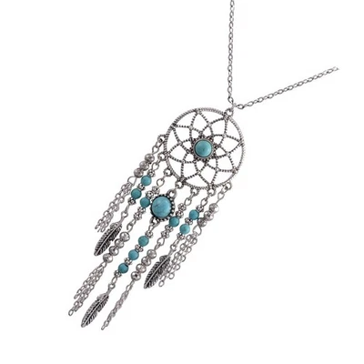  Collana in argento della Boemia Collana in lega Pendente Creativo Dreamcatcher - Immagine 1 di 4