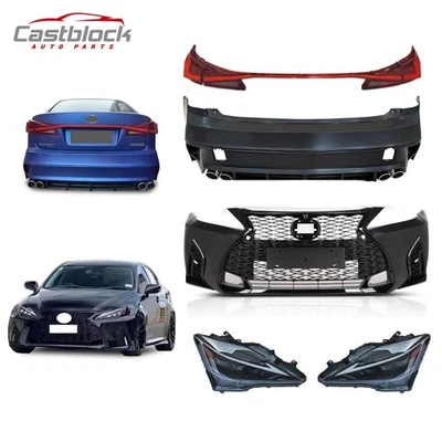 Para Lexus IS 250 350 2006-2012 a 2021+ Kit completo de parachoques + faros + luces traseras Foto 1 de 4