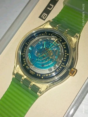SWATCH AUTOMATICO 1992 EARTH SUMMIT SAK102 NUOVO PERFETTO FUNZIONANTE RARO - Immagine 1 di 4