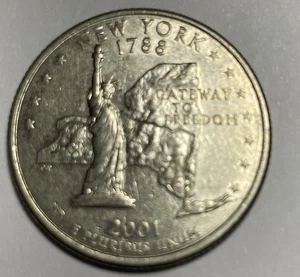 Cuarto de la estadidad de Nueva York 2001 D - Imagen 1 de 3