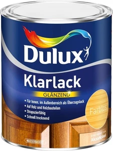 Dulux Klarlack Glänzend Farblos 750 ml Holz Wasserfest für Innen- Außen Überzug - Bild 1 von 1