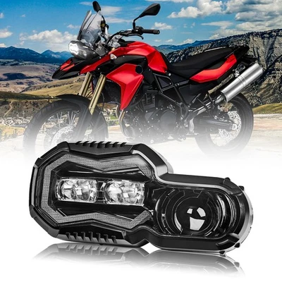 For BMW F800GS F650GS F700GS ADV F800R Newest Brightest Halo LED Headlight w/DRL - Image 1 of 4