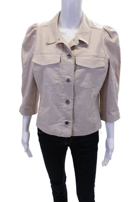 Chaqueta Lola & Sophie Mujer Mangas Hinchadas Abotonada Beige Latte Talla Grande Foto 1 de 4