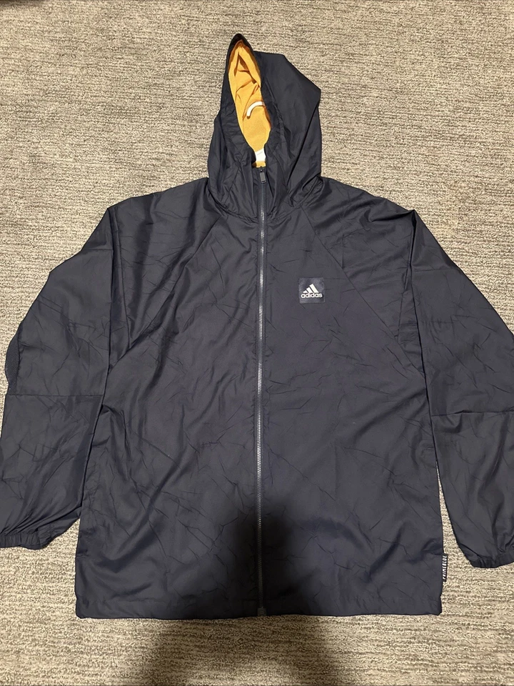 adidas Men's WND Prime Blue Wind Breaker Navy Blue Fr8289 Size Large